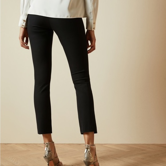 NWOT Ted Baker Ozete Slit Detail Trousers in Black - Picture 1 of 9
